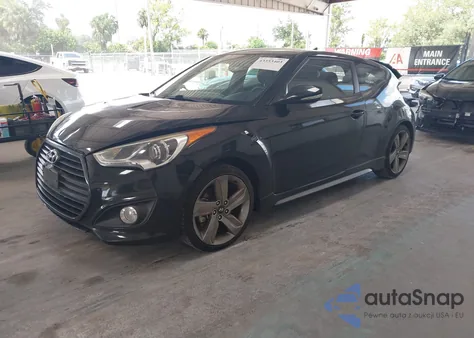 2013 Hyundai Veloster Turbo W/Blue from USA, damaged, VIN KMHTC6AEXDU167848